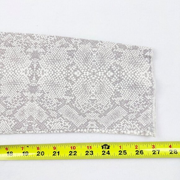 Aritzia Denim Forum Women The Lola Snake Print Light Brown Skinny Crop Jeans 29W - Picture 10 of 12
